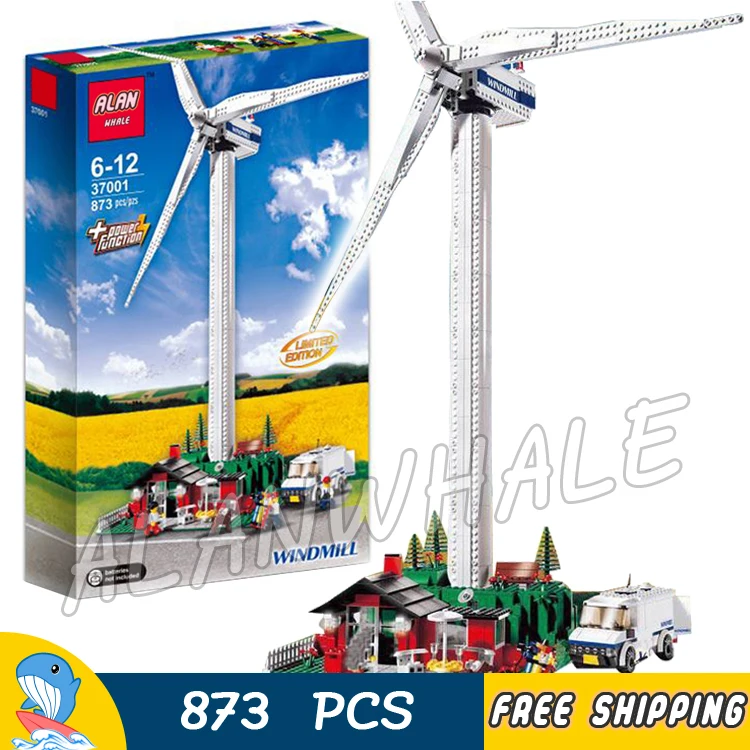

873pcs Vestas Wind Turbine Systems Electric Motorized Farm Windmill 37001 Model Building Blocks Toys Bricks Compatible With Lego