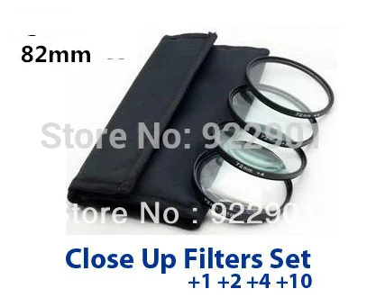 

82mm +1+2+4+10 Close Up Macro LENS Filter kit MACRO Close-Up+1+2+4+10 + black case bag for canon nikon sony pentax camera