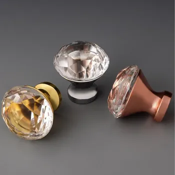 

10pcs European crystal handles for drawers closet door Cupboard Pulls Cabinet Knobs Hardware furniture accessories