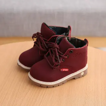 

2019 autumn and winter PU boots zipper shoes Roman children boys and girls proof D' Martin boots fashion boots