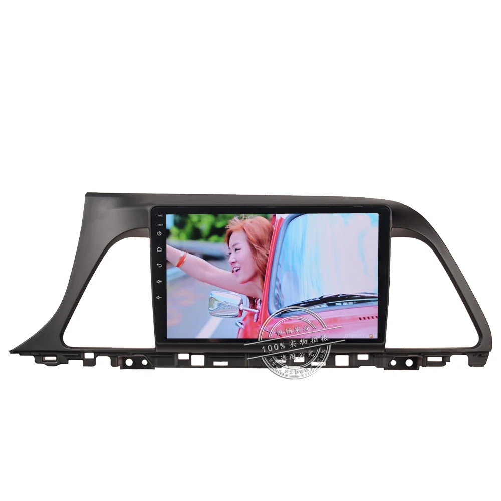 Best HACTIVOL 9" 1024*600 Quadcore android 8.1 car radio for Hyundai Sonata 9th 2016 car DVD player GPS Navi wifi bluetooth 3