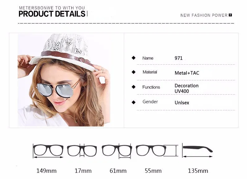 Летние Oculos De Sol Feminino необычные очки модные поляризационные солнцезащитные очки большой обод сплав оправа уличные женские солнцезащитные очки