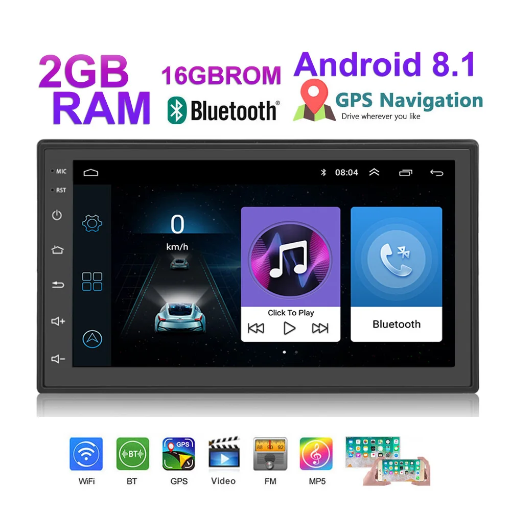 

Lexxson Android 8.1 2din Car Radio ISO For Nissan Toyota For Volkswagen Mazda GPS Navigation FM Multimedia Universal Mirror Link