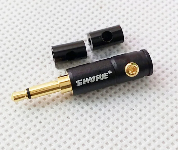 20pcs free shipping 3 5mm mono 2 pole Male Headphone Jack for shure Audio Connector Adapter