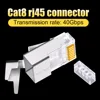 CNCOB Cat8 Ethernet rj45 Connector Computer 10G Broadband Cable Plug 8P8C Copper Gold Plating Chip FTP Nickel Plated Copper Shel ► Photo 2/6