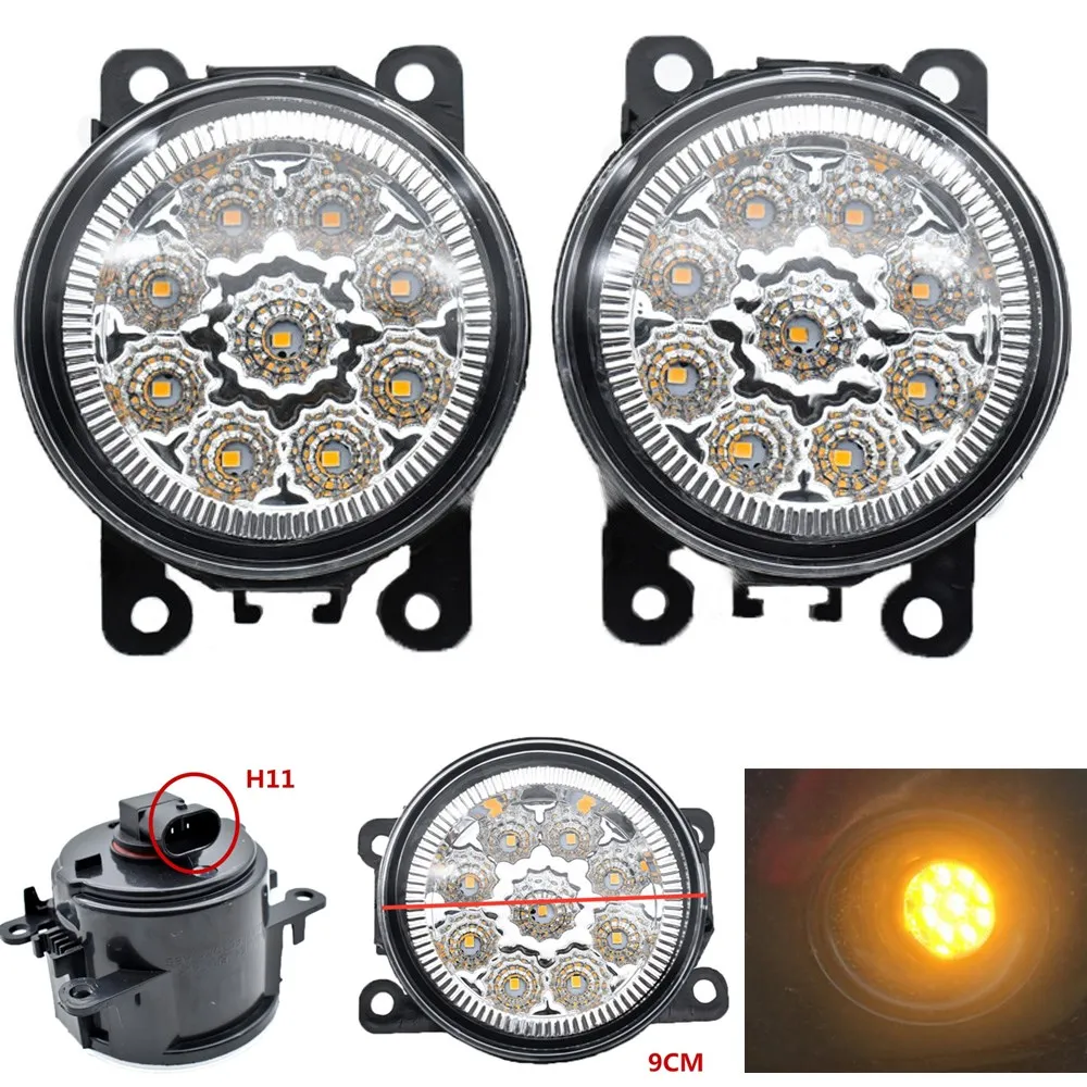 

H11 Car Accessories Right + Left Front LED Fog Lamps Halogen Fog Lights 12V For Ranger 2005 2006 2007 2008-2011