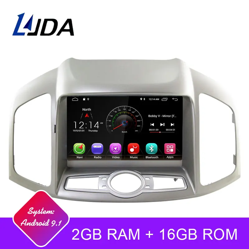 Top LJDA Android 9.1 Car DVD Player for Chevrolet Captiva 2006-2015 multimedia Autoaudio Radio GPS Navigation 2G Ram Quad Cores WIFI 0