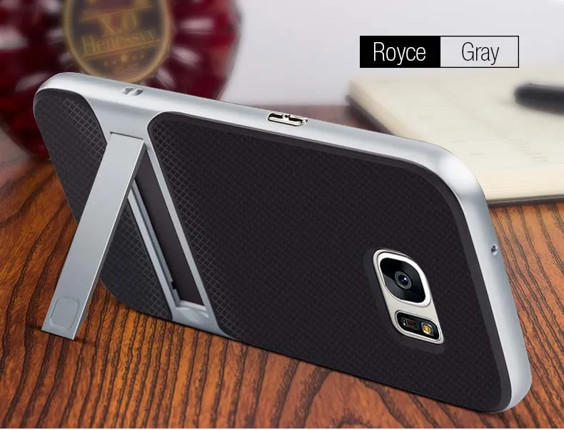 Híbrido para Samsung Capa de Silicone 360 de Proteção Brand Novidades Case Galaxy 3d Kickstand 5.1 Tpu pc Integral Samsungs7 Galaxys7 Funda s7 16 Telefonia e Comunicação