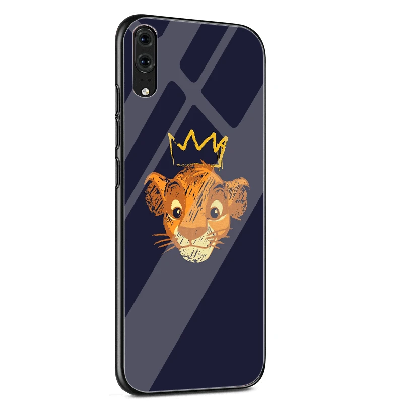 Стеклянный чехол Gerleek Lion King для Huawei P10 P20 Pro P Smart Mate 10 20 Lite Y6 Y9 Honor 7A 8X 9 2018