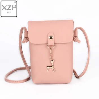 

XZP Women Bag Women's Handbags Female Purse Leather Small Travel Bags Ladies' Vintage Deer Pendant Cross body Shoulder Handbag