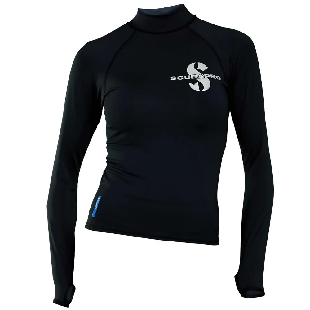 SWIM BLACK RASHGUARD UPF50 - WOMEN