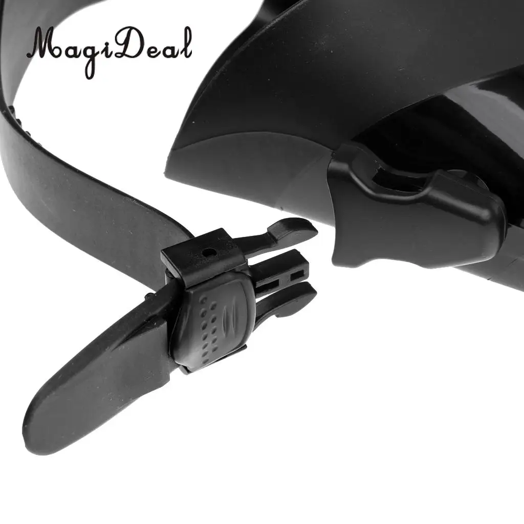 MagiDeal Swim Fins for Adult Adjustable Swimming Frog Shoes Rubber Professional Dive Team Open Diving Snorkeling Flippers Black
