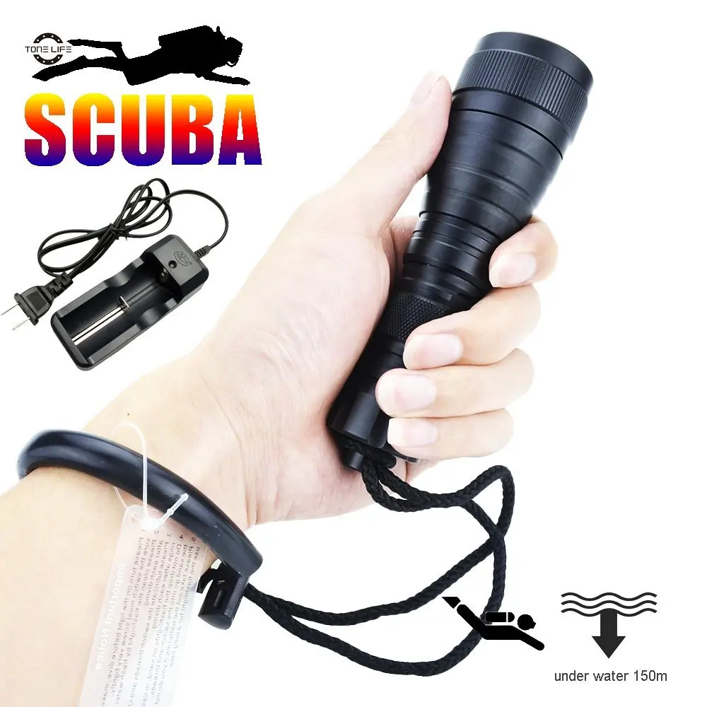 

Led Dive Video Light Underwater Video Torch with Soft Wide Beam 70 Degree 1000lumens Flood Lighting (Torch + Lanyard +Charger)