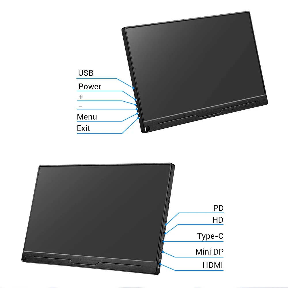 13," 4 K портативный монитор FHD 3840x2160 ips type-C ЖК-монитор с HDMI входом type-C встроенный динамик дисплей игровой монитор