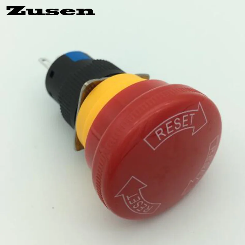 

Zusen 16mm BIG head Plastic Emergency Stop switch 1NO1NC LA16-11ZS/A