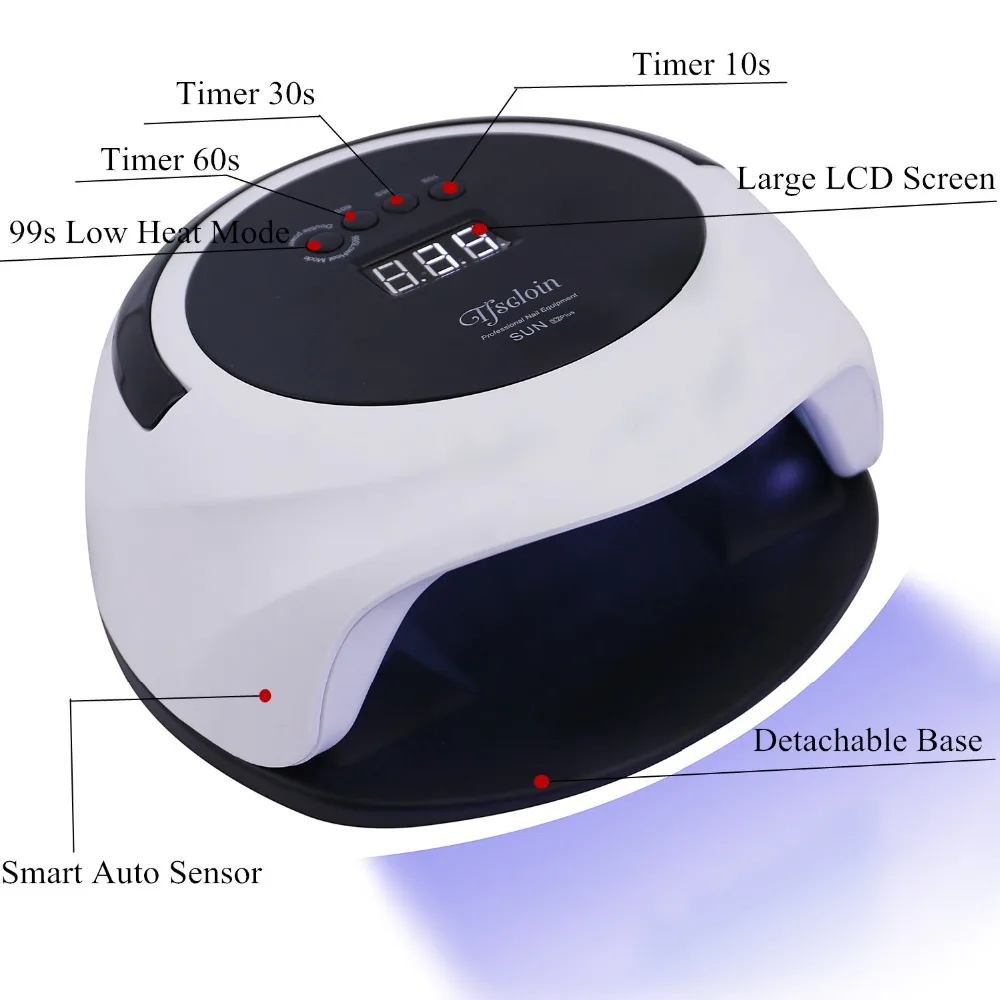 Защита от солнца X5 плюс 54 Вт маникюрная Сушилка для ногтей УФ-Светодиодный УФ лампа для ногтей, Гель-лак леча светильник с нижней 30/60/99s таймер ЖК-дисплей Дисплей маникюр