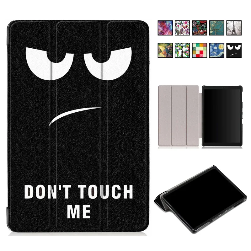 

Flip Painted Case For Samsung Galaxy Tab A 10.5" T590 T595 T597 SM-T590 SM-T595 Smart Cover Funda Tablet Sleep Wake Stand Shell