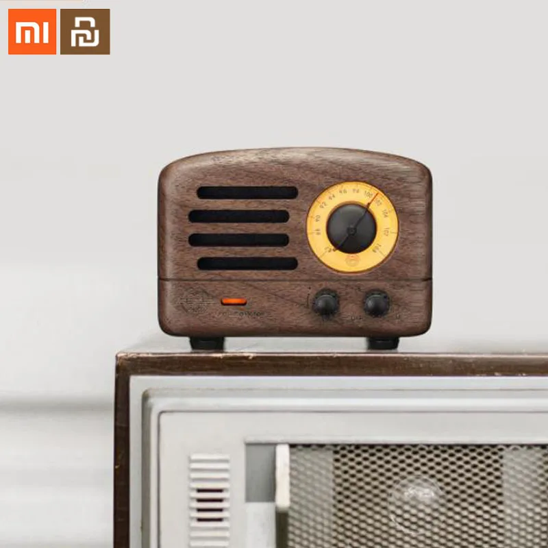 

Xiaomi youpin Elvis FM Bluetooth Portable Speaker Mini Radio Retro Radio Tweeter Log Audio Mini Office Player Smart Home