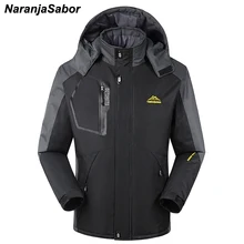 NaranjaSabor зимние мужские толстые повседневные куртки Водонепроницаемая ветровка Тепловые Пальто Флисовая теплая мужская одежда плюс размер 9XL N417