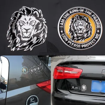 

3D Aluminum Chrome Lion Car Stickers Decal Car-Styling for VW Volkswagen BMW Nissan JUKE Benz Toyota OPEL AUDI Car Decoration