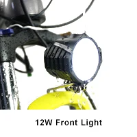 Bafang светодиодный светильник в, 36 В, 48 В, рожок для велосипеда Водонепроницаемый вспышка светильник со звуковым сигналом для электрического велосипеда 4W головной светильник спереди светильник