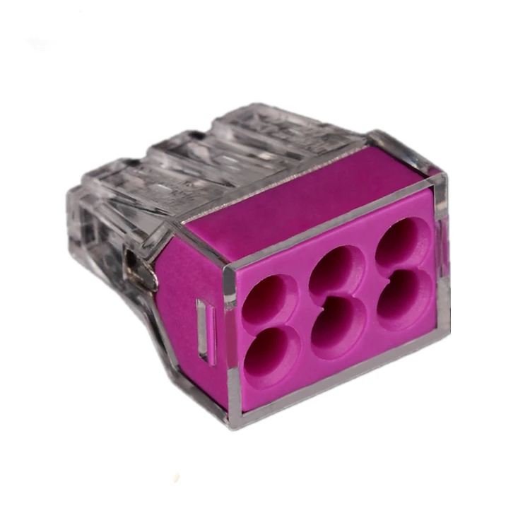 

PCT-106 Push wiring connector For Junction box 6 pin conductor terminal block 50PCS/LOT