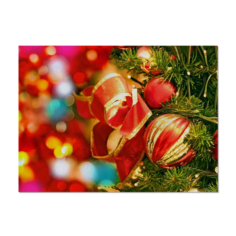 Настраиваемый столовый коврик в рождественском стиле, подставка под кружку, хлопок, лен, полиэстер, подстаканники - Color: polyester