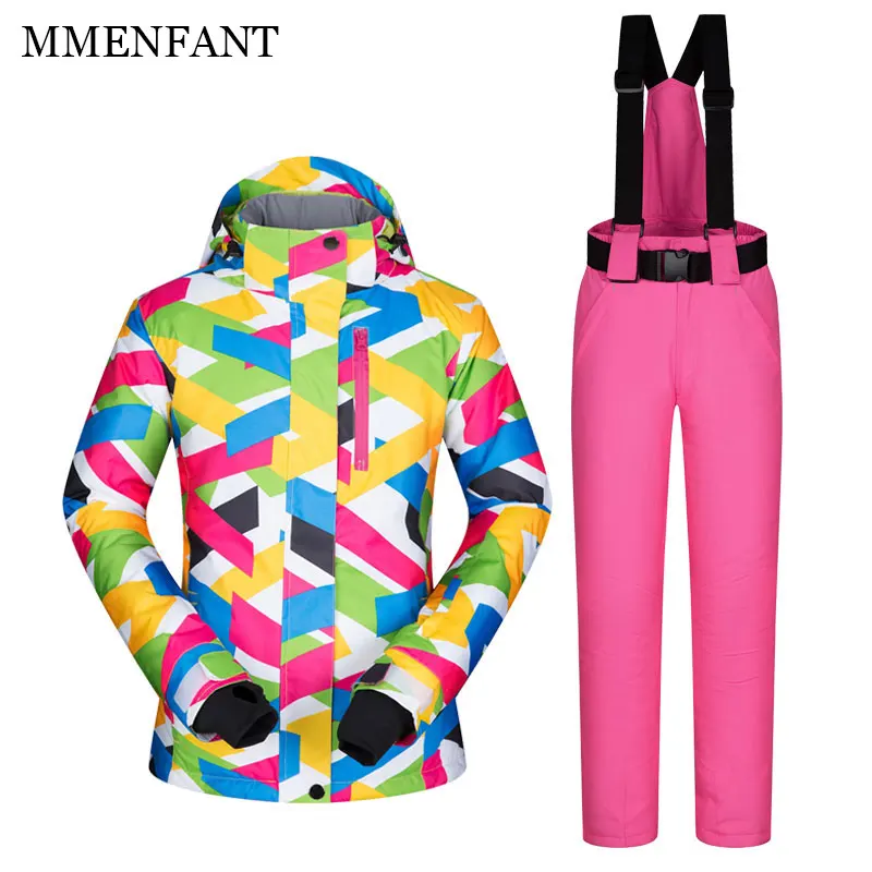 

Family look christmas gift ski suit mother and daughter clothes sets women girls Ski suit mommy and me clothes for -30-40 degree