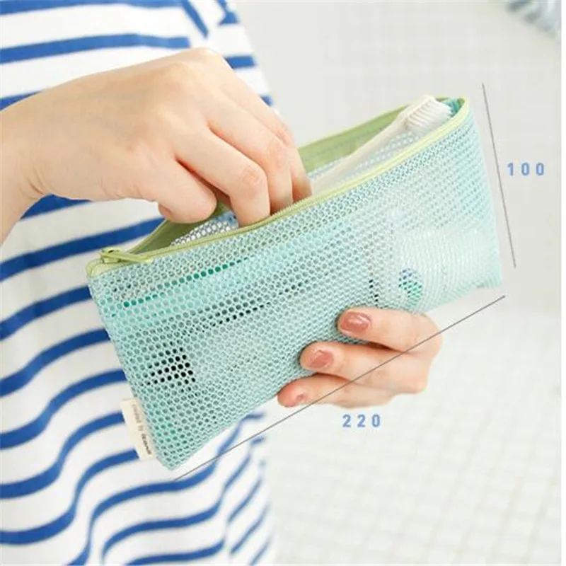 السفر مستحضرات التجميل حقيبة المرأة شاش شفاف زيبر يشكلون منظم حقيبة التخزين حقيبة مستحضرات تجميل الحقيبة صغيرة أدوات الزينة الجمال غسل حقيب...