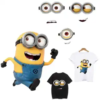 

transfert thermocollants t-shirt Despicable Me Minions patch ironing applications for clothing iron on patches stripe applique