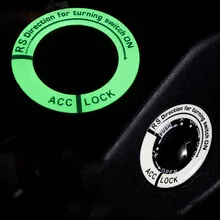 Anel de chaveiro luminoso em gel 3d, brilho, adesivo, interruptor de ignição, cobertura para automóveis, círculo luminoso, luz, decoração universal para motocicletas