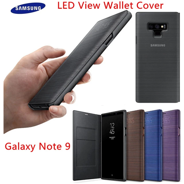 100% Official Genuine Samsung Galaxy Led View Flip Case Cover Ef-nn960 Sm-n9600 Card Wallet Cover Anti-knock Black Brown - Mobile Phone Cases & -