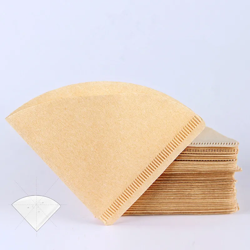 

80PCS V Shape Coffee Filter Paper Cone 1-2/2-4Cup For V60 Dripper Coffee Filters Cups Espresso Coffee Drip Tools Paper Filters