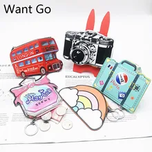 Хотите пойти на застежке-молнии, Для женщин кошелек для монет; удобные, мини юбка-пачка с принтом в виде персонажей из мультфильма, детские наборы монета кошелек портмоне сумка Водонепроницаемый маленькая сумка для хранения ключей