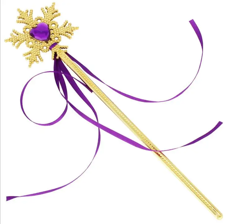 

Fairy Gold snowflake ribbons wand streamers XMAS wedding party Cos Princess gem sticks magic wands confetti birthday favors gift
