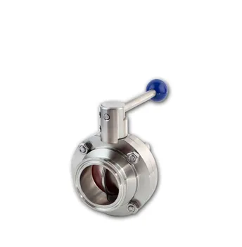 

1-1/4" Tri Clamp Sanitary Stainless Steel 304 Silicon Manual Handle Butterfly Valve &32 50.5mm