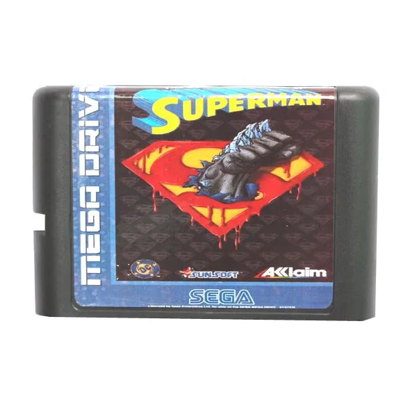 

Sega MD game card - The Death And Return Of Superman for 16 bit Sega MD game Cartridge Megadrive Genesis system