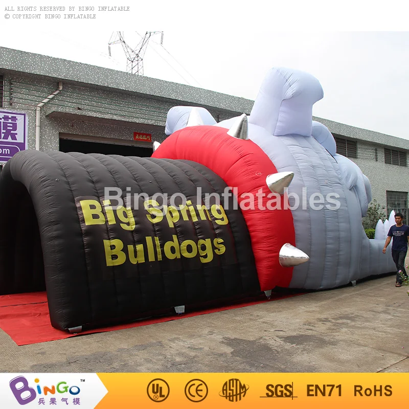  10x8x5M Inflatable Bulldog Tunnel Montclair Bulldog Tunnel Inflatable Entry Tunnel Baseball Inflata