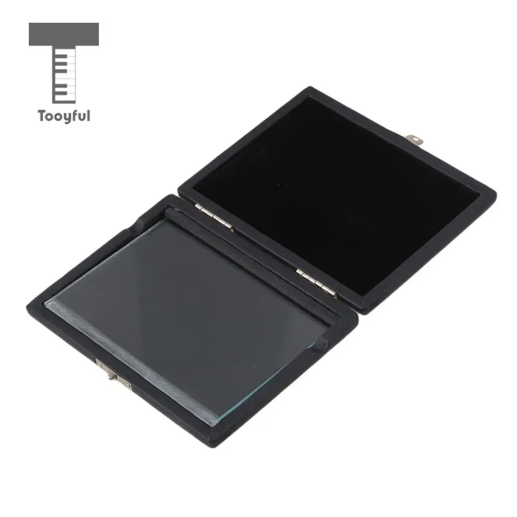 Tooyful Durable Wooden Clarinet Saxophone Reed Storage Case Box Container with Glass Panel Hold 6 Reeds Woodwind Accessory