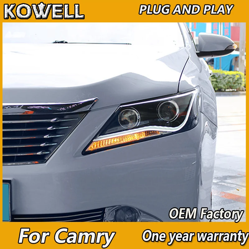 KOWELL автомобильный Стайлинг для Toyota Camry головной светильник s 2012 2013 для Camry светодиодный светильник bi xenon объектив h7 xenon