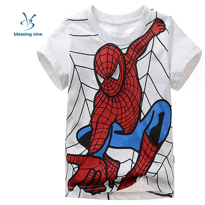 Spiderman T shirt Baby Boys Tshirts Summer 2018 Toddler Tees Cartoon