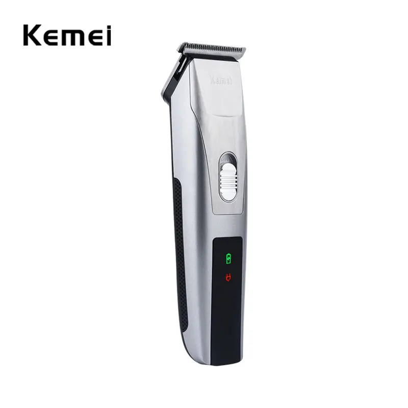 Kemei профессиональный мужской триммер для волос электрическая перезаряжаемая машинка для стрижки волос резка с лезвие из нержавеющей стали резак прикрепить мужские т гребень - Цвет: As the picture