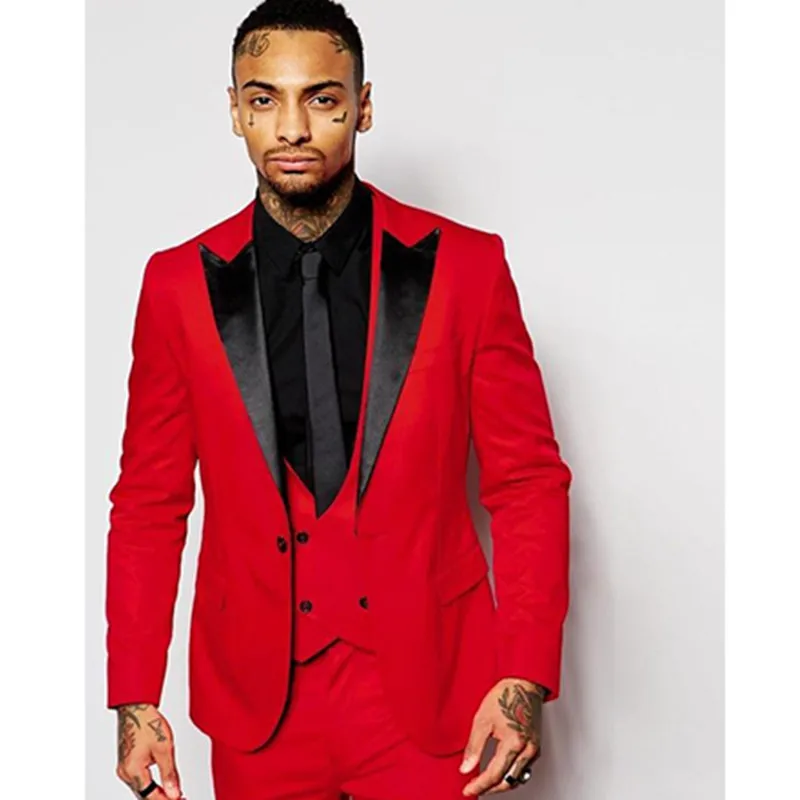 font b men b font tuxedo for wedding red custom made font b suit b