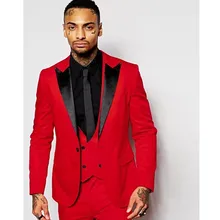 font b men b font tuxedo for wedding red custom made font b suit b