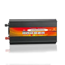 2000W Solar photovoltaic Inverter DC 12V 24V TO AC 110V 220V car Travel Power Supply Control 2 universal socket LCD Display
