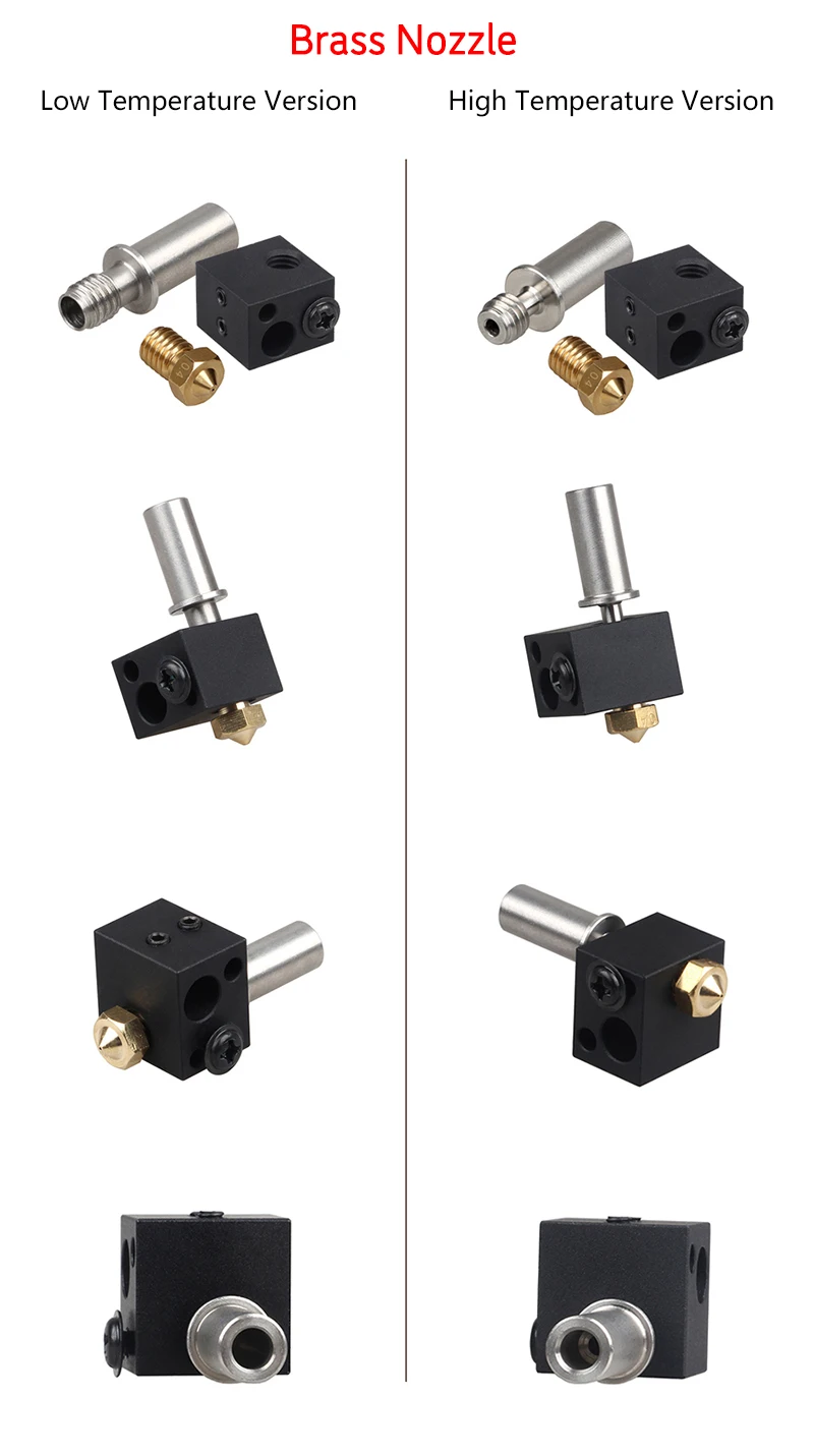 3DSWAY части 3d принтера BP6 Hotend модуль j-головка экструдер V6 низкая температура высокая температура горло нагревательный блок сопла наборы 0,4/1,75