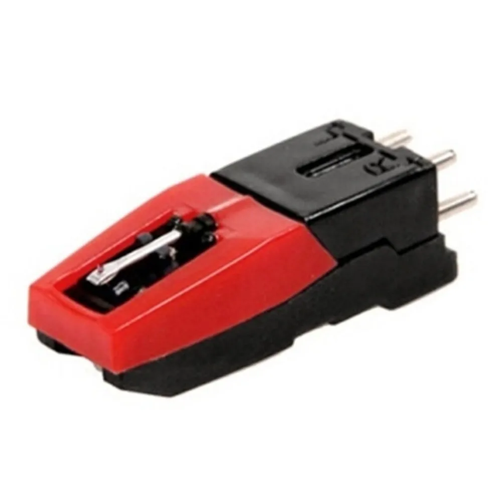 Newest Turntable Phono Cartridge w/ Stylus Replacement Black& red for Vinyl Record Player Economic and Durable