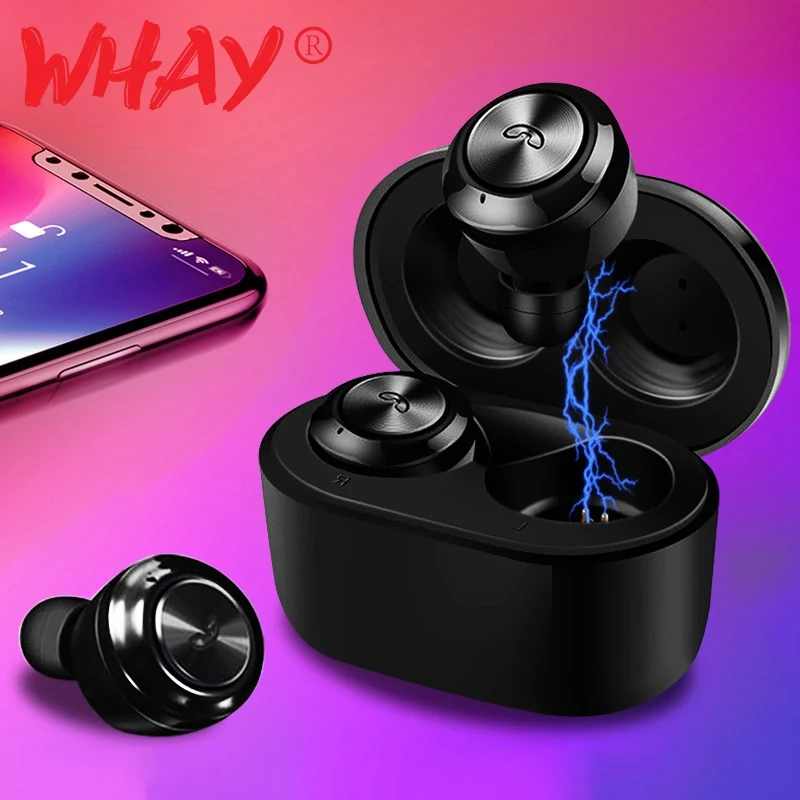 TWS наушники Bluetooth беспроводные 5 0 с микрофоном зарядный чехол стерео гарнитура