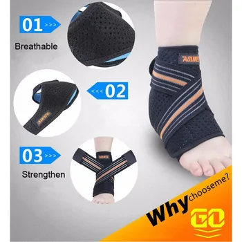 1 stks Professionele Sport Enkel Bandages Elastische Ankle Brace Protector Verstelbare Enkel Ondersteuning Pad Bescherming