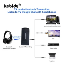 Kebidu Bluetooth V4.2 передатчик беспроводной A2DP 3,5 мм стерео аудио музыкальный приемник адаптер для ТВ телефона ПК MP3 MP4 Динамик